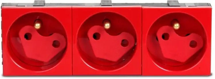 Gniazdo 3M elektryczne potrójne + blokada