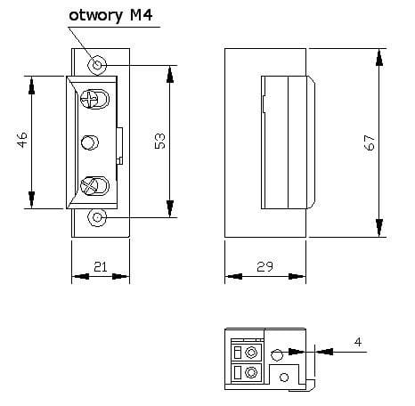 ZACZEP ELEKTRA R4 Z PAMIĘCIĄ Z BLOKADĄ SYMETRYCZNY 24V