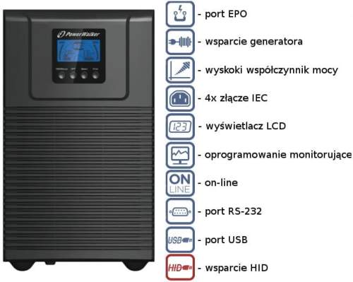 UPS ZASILACZ AWARYJNY POWER WALKER VFI 2000 TG
