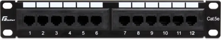 Patch Panel Getfort 10 cali 12 portów PGF-5EUTP12-B4