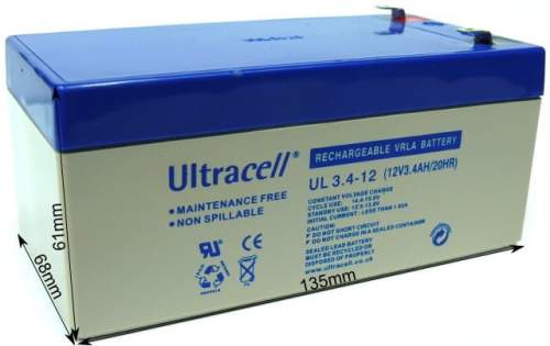 Akumulator AGM ULTRACELL UL 12V 3.4AH "żelowy"