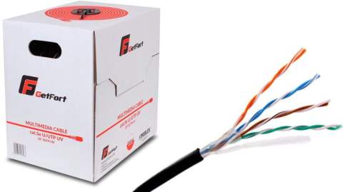 KABEL GETFORT PREMIUM CAT.5E U/UTP UV SUCHY SKRĘTKA 305M