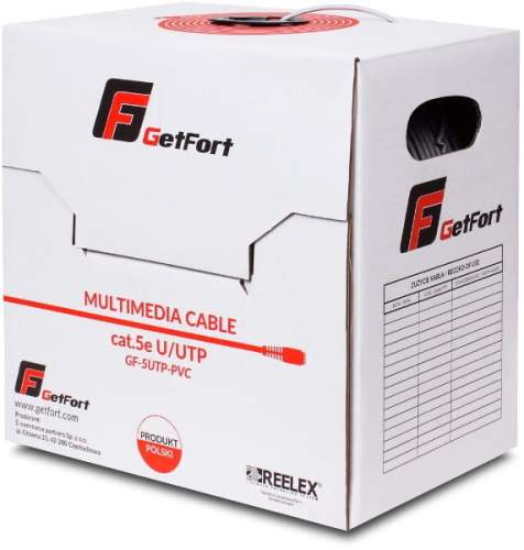 KABEL GETFORT PREMIUM CAT.5E U/UTP PVC SKRĘTKA 305M