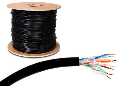KABEL GETFORT PREMIUM CAT.5E U/UTP UV ŻELOWANY SKRĘTKA 500M