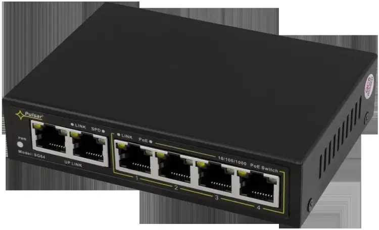 SWITCH GIGABIT POE 4+2 PULSAR SG64