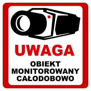 NAKLEJKA OBIEKT MONITOROWANY 20x20 6039