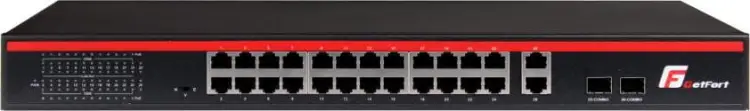 SWITCH POE GETFORT 24 x POE + 2GE UPLINK + 2 SFP 250W