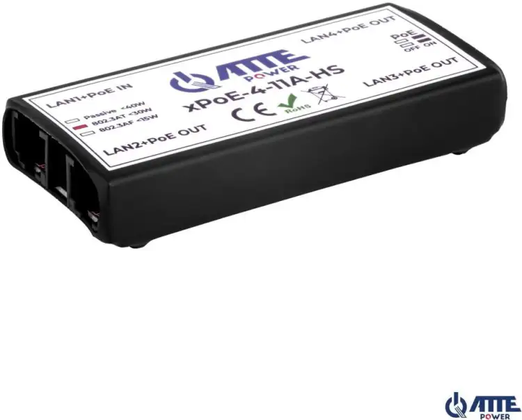 Switch PoE 4 portowy 10/100Mbps ATTE xPoE‑4‑11A‑HS