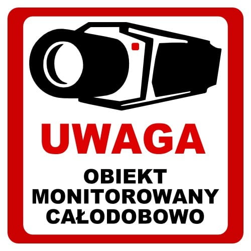 NAKLEJKA OBIEKT MONITOROWANY 10x10 8332