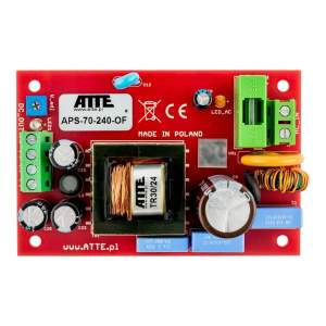 Zasilacz sieciowy SMPS 24V 3A 72W ATTE APS-70-240-OF