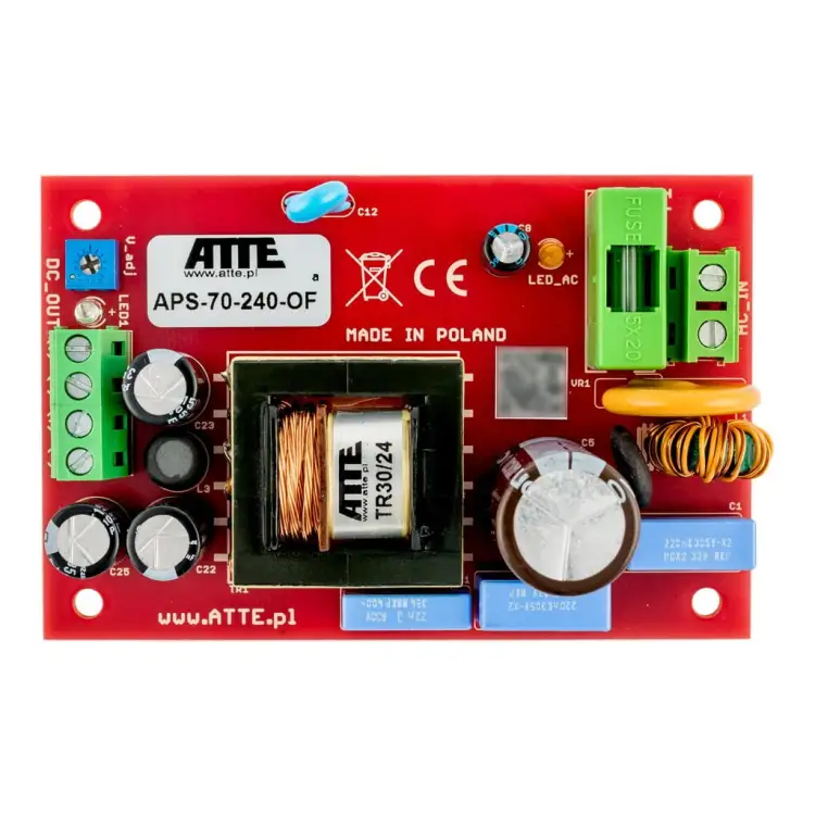 Zasilacz sieciowy SMPS 24V 3A 72W ATTE APS-70-240-OF