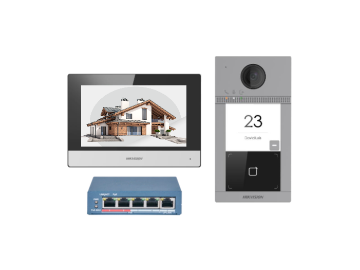 ZESTAW WIDEDOMOFONOWY HIKVISION KIT-IP-PL604 / DS-KIS603-P(B)
