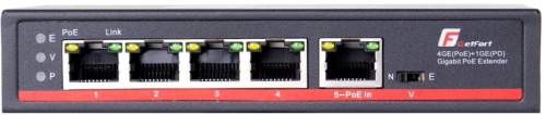 SWITCH POE GETFORT 4GE + POE-IN 1GE 90W (HI-PoE)