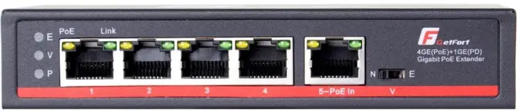 SWITCH POE GETFORT 4GE + POE-IN 1GE 90W (HI-PoE)