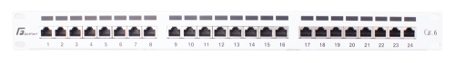 PATCH PANEL FTP CAT.6 24 PORTY SZARY PGF-6FTP24-B6-G GETFORT