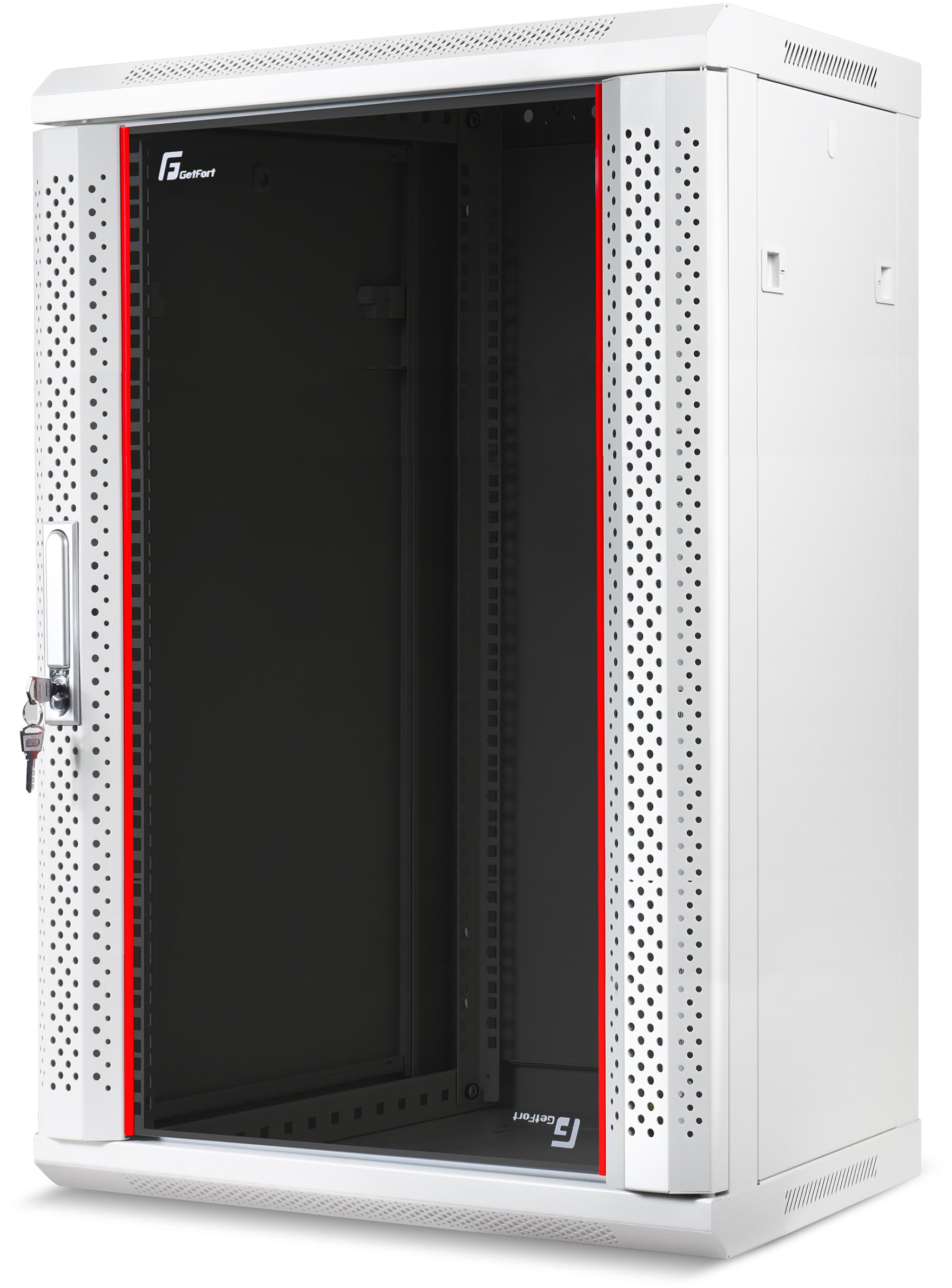 SZAFA RACK GETFORT 19 CALI 18U 600X600 WISZĄCA SZARA 