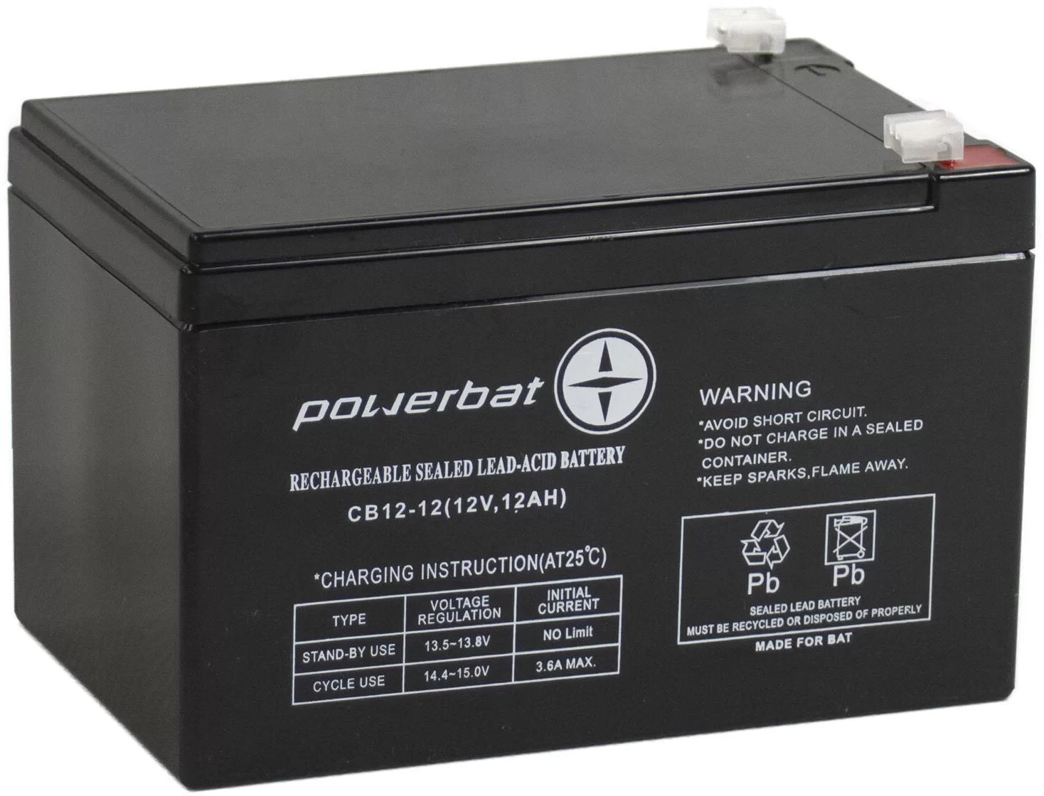 Akumulator AGM POWERBAT CB 12V 12Ah Akumulator AGM POWERBAT CB 12V 12Ah