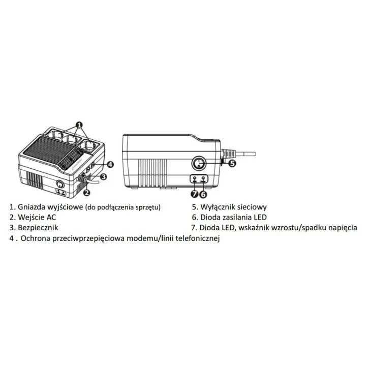 STABILIZATOR NAPIĘCIA PowerWalker AVR 600 STABILIZATOR NAPIĘCIA PowerWalker AVR 600