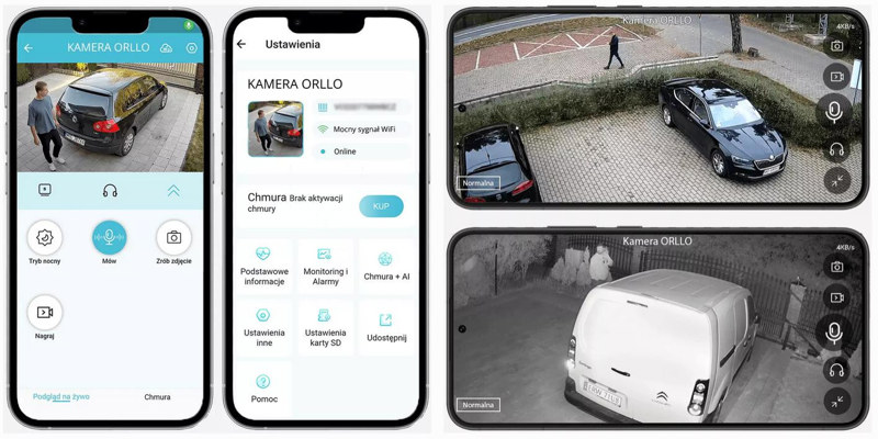 Kamera IP Orllo Z7 Pro zewnętrzna obrotowa GSM 4MPx Kamera IP Orllo Z7 Pro zewnętrzna obrotowa GSM 4MPx