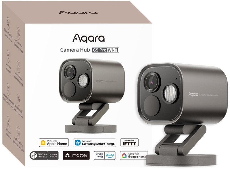 Aqara Camera Hub G5 Pro Wi-Fi Szara | Kamera IP | 1520p, Zigbee, CH-C07D Aqara Camera Hub G5 Pro Wi-Fi Szara | Kamera IP | 1520p, Zigbee, CH-C07D