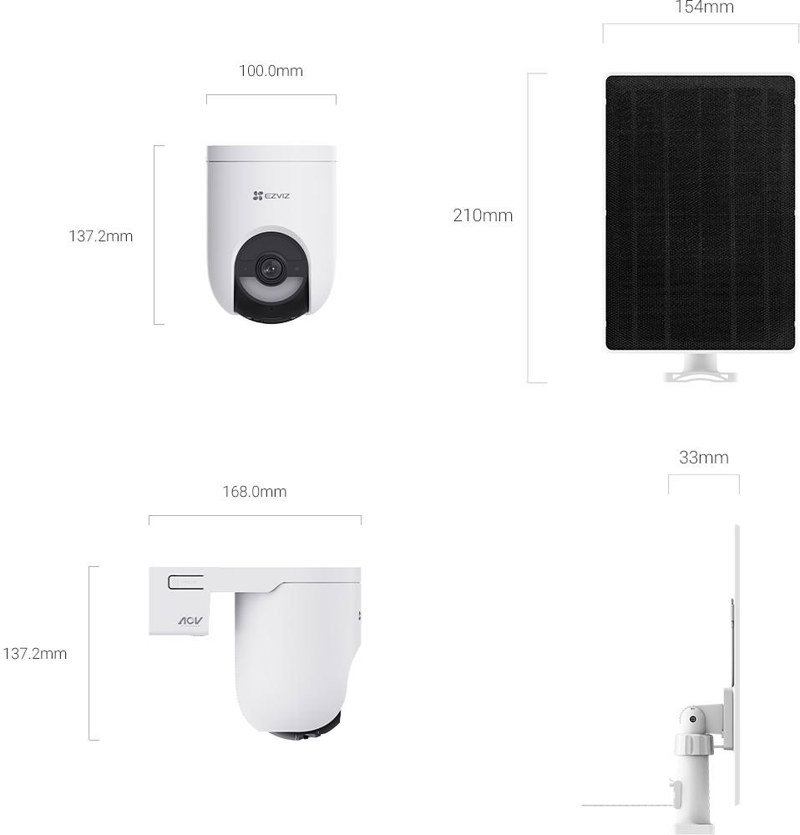 Kamera IP Ezviz HB8 Lite 4G Kit Wi-Fi 4MP z Panelem Solarnym 5W