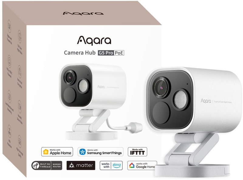Aqara Camera Hub G5 Pro PoE Biała | Kamera IP | 1520p, Zigbee, CH-C03D Aqara Camera Hub G5 Pro PoE Biała | Kamera IP | 1520p, Zigbee, CH-C03D