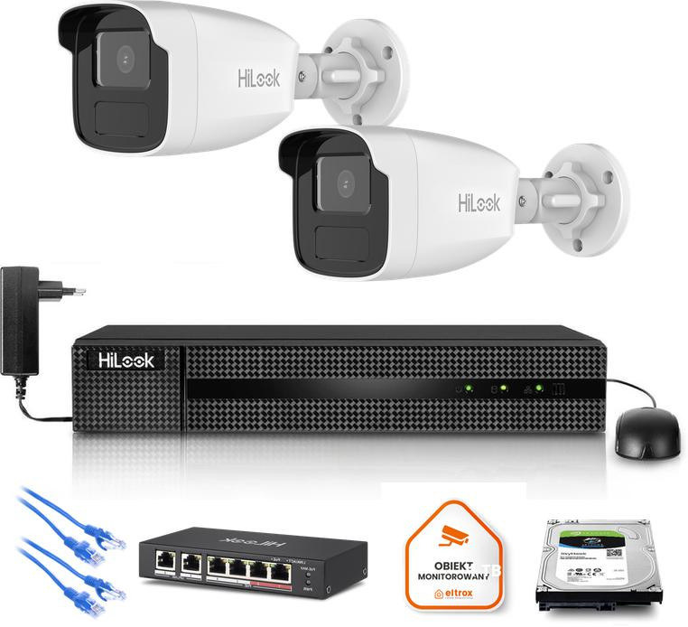 Zestaw monitoringu Hilook 2x kamera IPC-B440H(4mm)(C) z dyskiem 1TB Zestaw monitoringu Hilook 2x kamera IPC-B440H(4mm)(C) z dyskiem 1TB