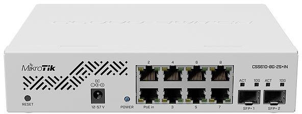 MIKROTIK ROUTERBOARD CSS610-8G-2S+IN MIKROTIK ROUTERBOARD CSS610-8G-2S+IN