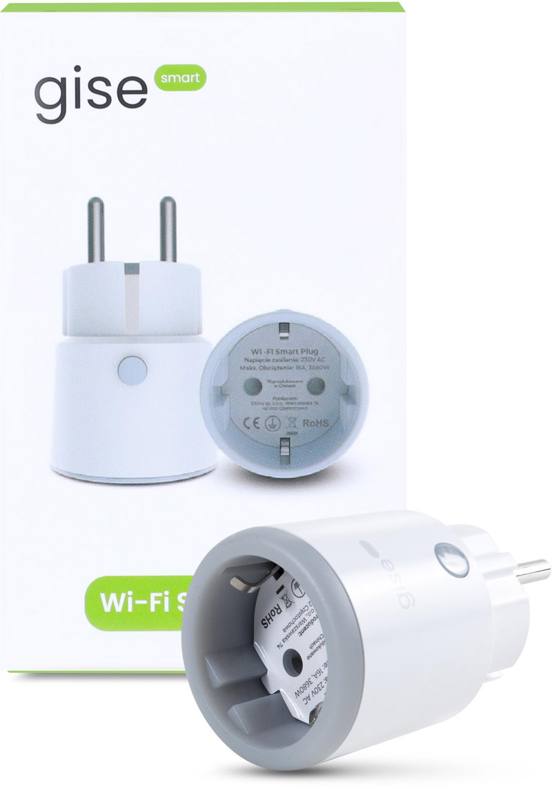 GISE Smart Inteligentne gniazdko WiFi | Tuya | SP-02 GISE Smart Inteligentne gniazdko WiFi | Tuya | SP-02