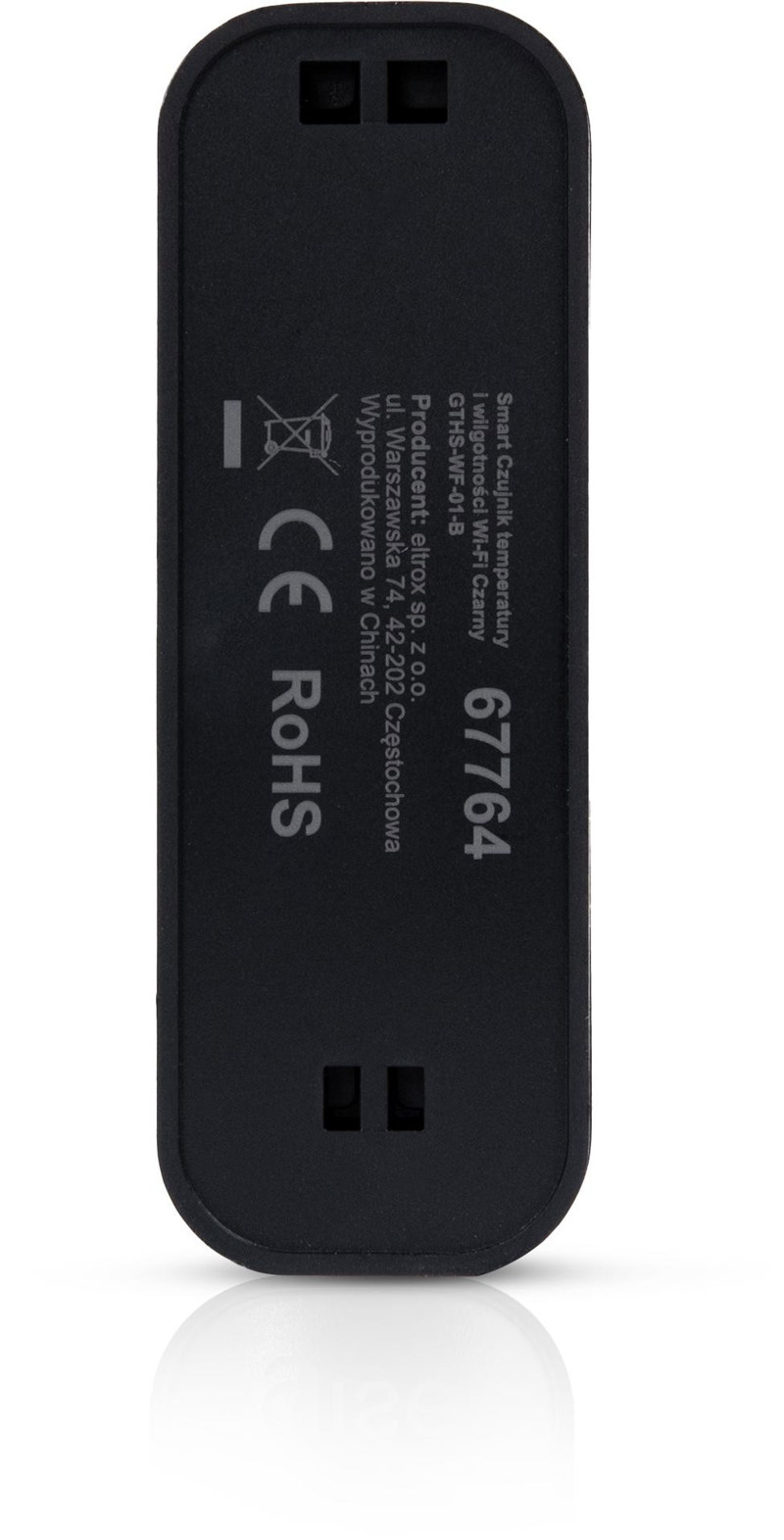 GISE Smart Czujnik temperatury i wilgotności Wi-Fi Czarny | Tuya | GTHS-WF-01-B