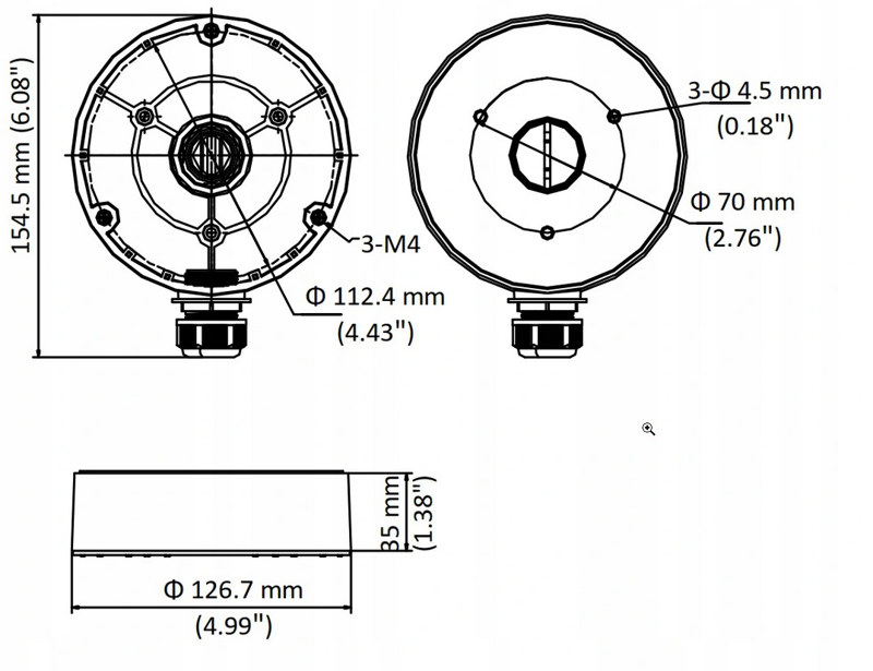 Adapter Hikvision DS-1280ZJ-DM8-Y(O-STD)
