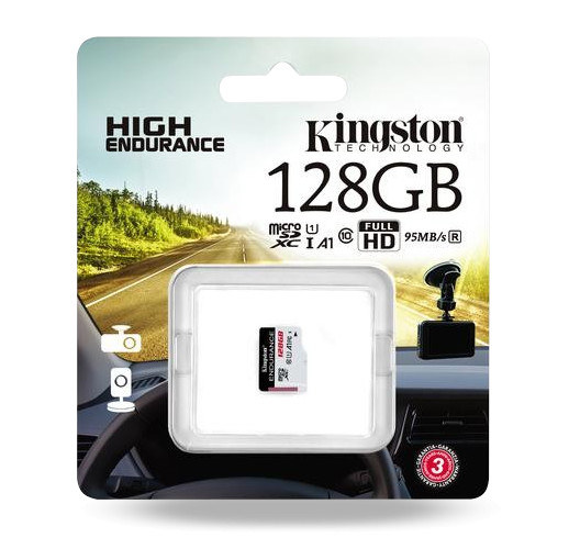 Karta pamięci microSD Kingston High-Endurance UHS-I 128GB 24/7 (rejestratory i monitoring) Karta pamięci microSD Kingston High-Endurance UHS-I 128GB 24/7 (rejestratory i monitoring)