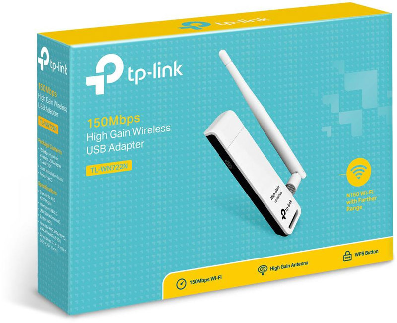 ADAPTER WLAN USB TP-LINK TL-WN722N 150MBPS ADAPTER WLAN USB TP-LINK TL-WN722N 150MBPS