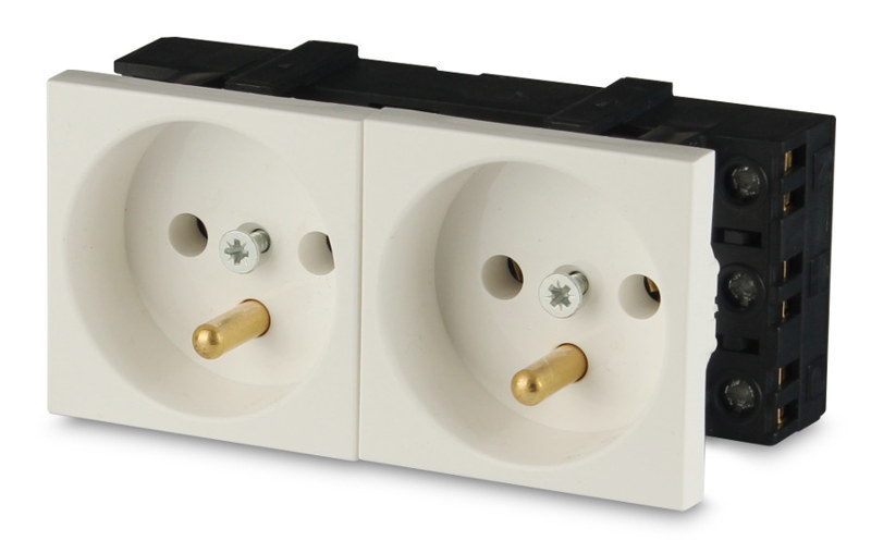 Gniazdo 2M elektryczne podwójne Gniazdo 2M elektryczne podwójne