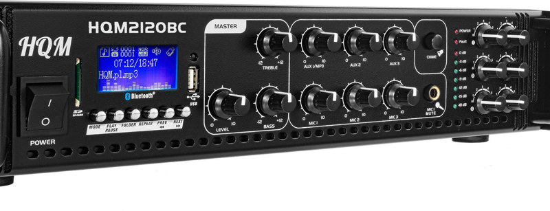 WZMACNIACZ HQM2120BC RADIO FM/MP3/BLUETOOTH 120W WZMACNIACZ HQM2120BC RADIO FM/MP3/BLUETOOTH 120W