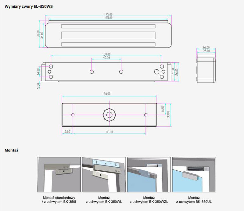 Zwora elektromagnetyczna SCOT EL-350WS Zwora elektromagnetyczna SCOT EL-350WS