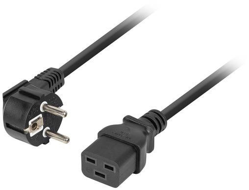 KABEL ZASILAJĄCY (SERWEROWY) CEE 7/7 IEC 320 C19 16A 1.8M WTYCZKA KĄTOWA VDE Lanberg KABEL ZASILAJĄCY (SERWEROWY) CEE 7/7 IEC 320 C19 16A 1.8M WTYCZKA KĄTOWA VDE Lanberg