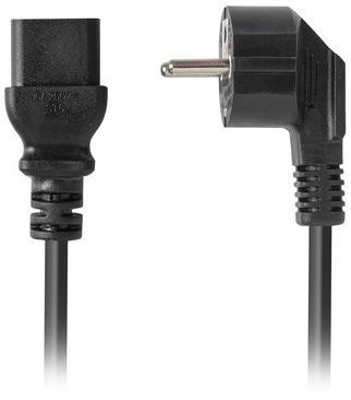 KABEL ZASILAJĄCY (SERWEROWY) CEE 7/7 IEC 320 C19 16A 1.8M WTYCZKA KĄTOWA VDE Lanberg KABEL ZASILAJĄCY (SERWEROWY) CEE 7/7 IEC 320 C19 16A 1.8M WTYCZKA KĄTOWA VDE Lanberg