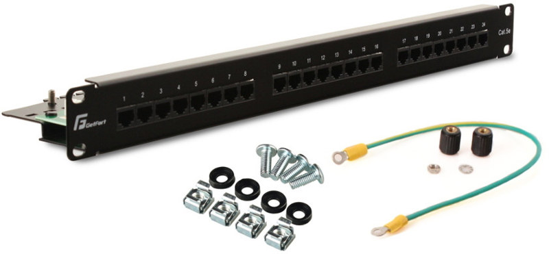 PATCH PANEL UTP CAT.5E 24 PORTY PGF-5EUTP24-B5 GETFORT