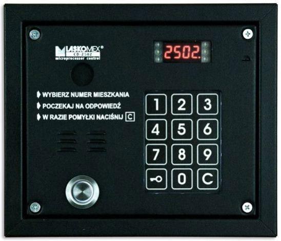 Laskomex CP-2503TP czarna Panel audio z czytnikiem kluczy "Dallas" Laskomex CP-2503TP czarna Panel audio z czytnikiem kluczy "Dallas"