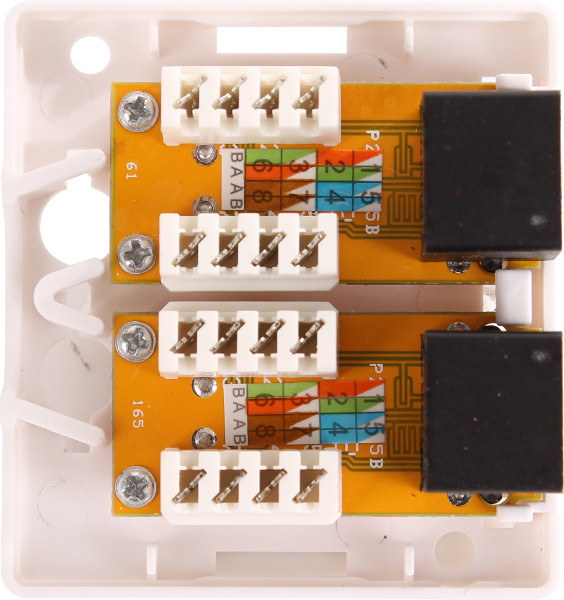 GNIAZDO NATYNKOWE GETFORT 2XRJ45 KAT.6 GNIAZDO NATYNKOWE GETFORT 2XRJ45 KAT.6
