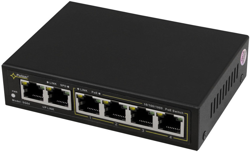 SWITCH GIGABIT POE 4+2 PULSAR SG64 SWITCH GIGABIT POE 4+2 PULSAR SG64
