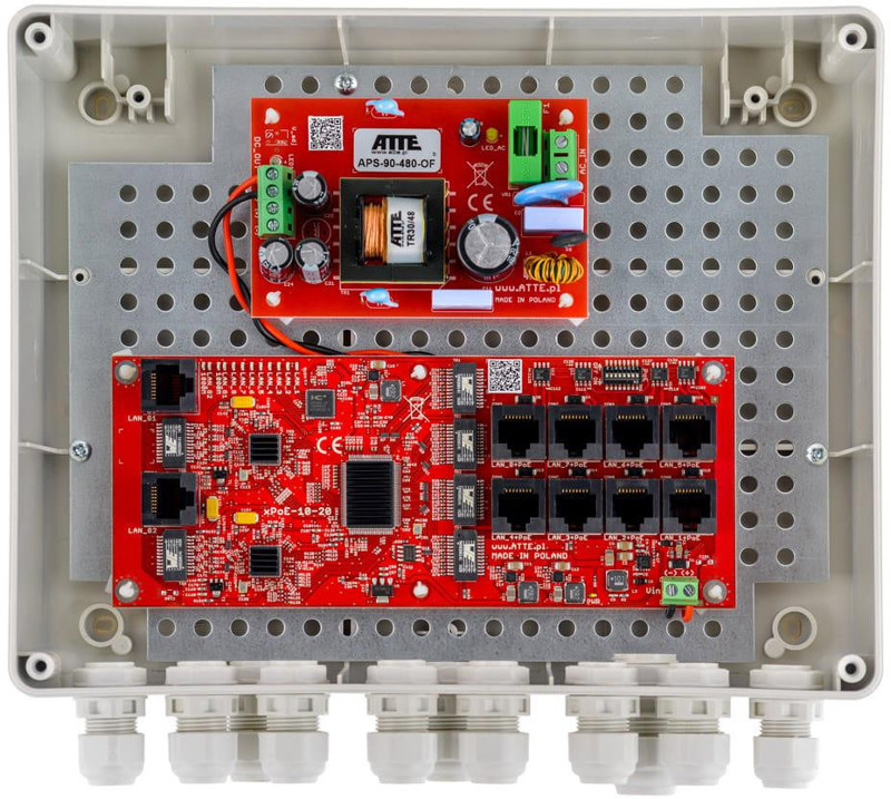SWITCH ZEWNĘTRZNY 8-PORTOWY POE DO 8 KAMER IP ATTE IP-8-20-L2 SWITCH ZEWNĘTRZNY 8-PORTOWY POE DO 8 KAMER IP ATTE IP-8-20-L2