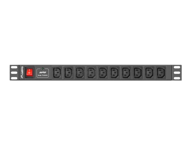 LISTWA ZASILAJĄCA RACK PDU 1U 10A 10X IEC C13 2M CZARNA C14 Lanberg LISTWA ZASILAJĄCA RACK PDU 1U 10A 10X IEC C13 2M CZARNA C14 Lanberg