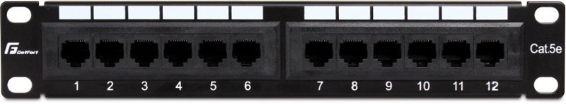 Patch Panel Getfort 10 cali 12 portów PGF-5EUTP12-B4