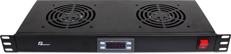 Panel 2 wentylatorów z termostatem Rack 1U Panel 2 wentylatorów z termostatem Rack 1U
