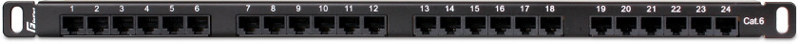 PATCH PANEL UTP CAT.6 24 PORTY 0.5U PGF-6UTP24-B7 GETFORT PATCH PANEL UTP CAT.6 24 PORTY 0.5U PGF-6UTP24-B7 GETFORT