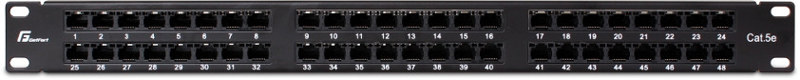 PATCH PANEL UTP CAT.5E 48 PORTÓW PGF-5EUTP48-B9 GETFORT