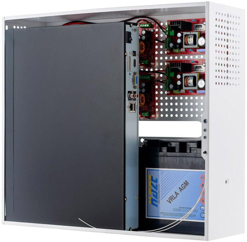 Zestaw buforowy do 17 kamer IP switch PoE 17P+1UP ATTE IPUPS-17-11-H