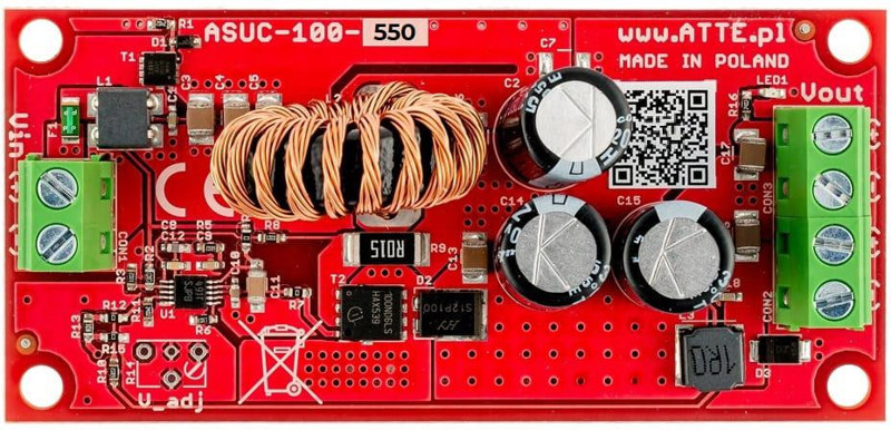 Przetwornica podnosząca napięcie do 55V ATTE ASUC-100-550-OF Przetwornica podnosząca napięcie do 55V ATTE ASUC-100-550-OF